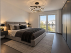 Schlafzimmer (Visual) - Wohnen mit besonderem Flair: Lichtdurchflutete 2-Zimmer-Wohnung mit Rundumbalkon und TG-Stellplatz
