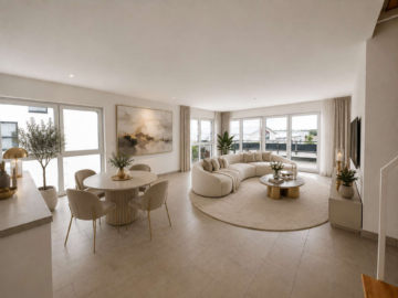 Moderne 3-Zimmer-Dachgeschosswohnung auf zwei Ebenen mit Kücheninsel, Balkon & 2 Stellplätzen, 63500 Seligenstadt, Maisonettewohnung