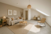 Wohnzimmer (KI visualisiert) - hochwertige 3 -Zimmer-Eigentumswohnung inkl. Carport in Seligenstadt !