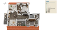 Grundriss - Barrierefreie und topmoderne 4-Zimmer-DG-Wohnung W7 mit Balkon und Loggia in Rodgau Jügesheim